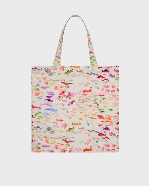 Vilebrequin Pink Linen Tote Bag Pescador