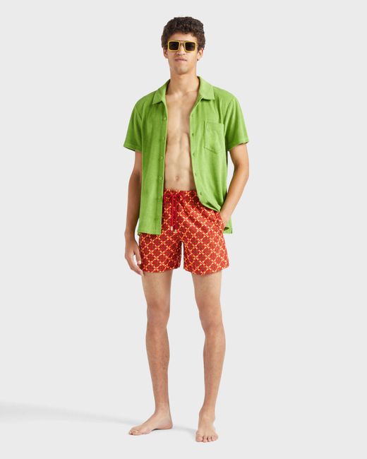 Vilebrequin Swim Shorts Embroidered Homard Pixel for men