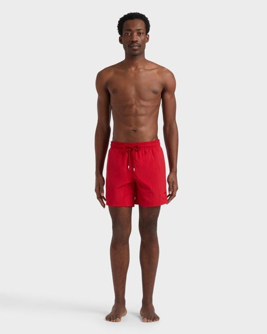 Vilebrequin Swim Shorts Water-reactive Ronde Des Tortues - Swimwear - Moorea - Red - Size Xs for men