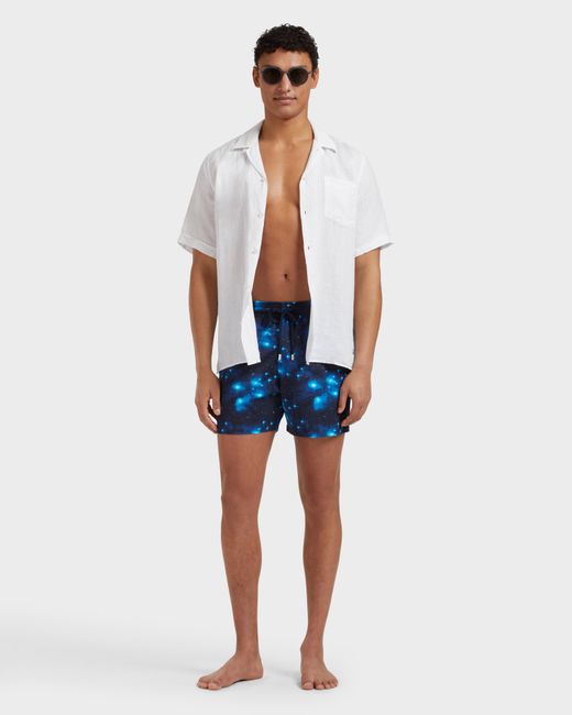 Vilebrequin Stretch Short Swim Shorts Pégase - Swimwear - Moorise - Blue - Size Xs for men