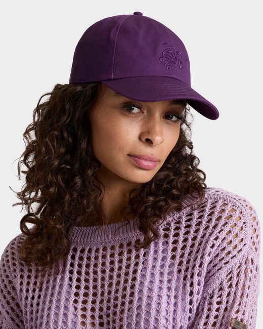 Vilebrequin Purple Solid Cap Turtle Embroidery