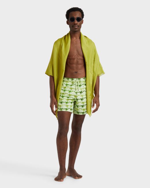 Vilebrequin Green Swim Shorts Embroidered Orcas for men