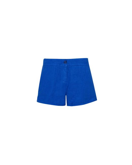 Vilebrequin Blue Bermudashorts Aus Leinen Für Damen