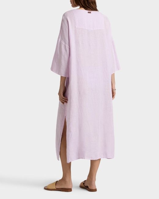 Vilebrequin Pink Linen Kaftan Solid