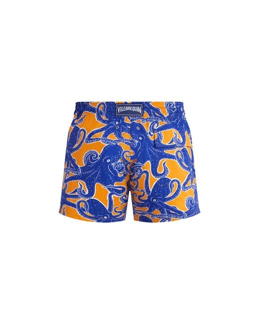 Vilebrequin Blue Stretch Short Swim Trunks Poulpes for men