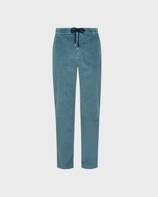 Vilebrequin Blue Elastic Waist Pants Velvet for men