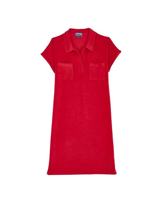 Robe chemise femme unie - louve Vilebrequin en coloris Red