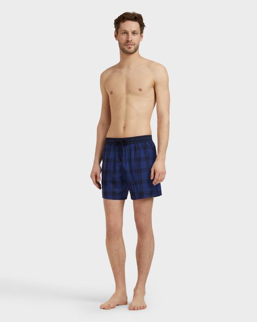 Vilebrequin Ultrafine Wool Swim Shorts Carreaux Tailoring - Swimwear - Magnus - Blue - Size M for men
