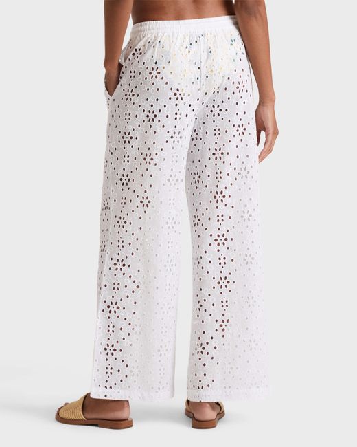 Vilebrequin Floral Broderie Anglaise Fluid Cotton Pants - Pant - Freyja - White - Size Xs
