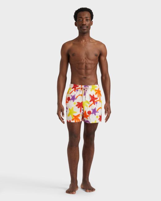 Vilebrequin Pink Stretch Short Swim Shorts Spray Paint for men