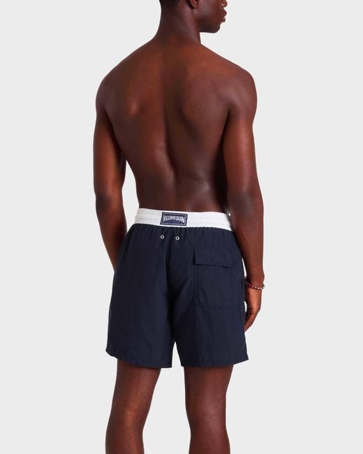 Vilebrequin Blue Embroidered Swim Shorts Sunny Topolino for men
