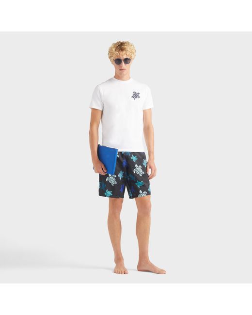 Vilebrequin T-shirt Aus Bio-baumwolle Mit Aufgestickter Schildkröte Für Herren in White für Herren