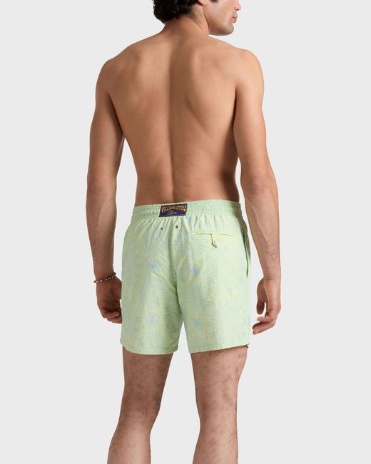 Vilebrequin Green Embroidered Swim Shorts Mosaic Urchin for men