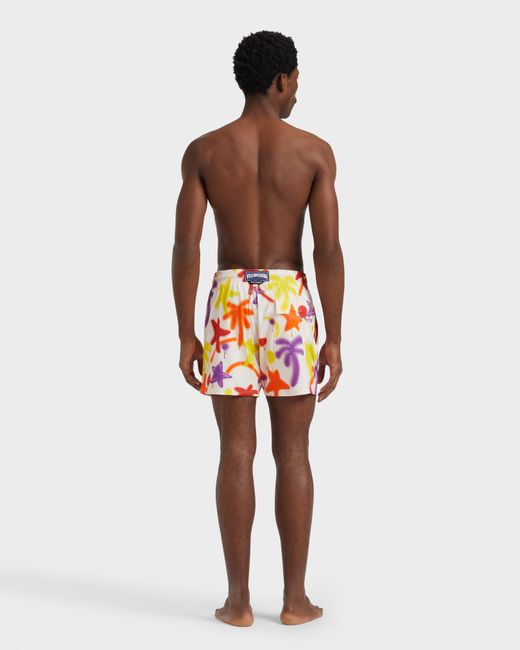 Vilebrequin Pink Stretch Short Swim Shorts Spray Paint for men