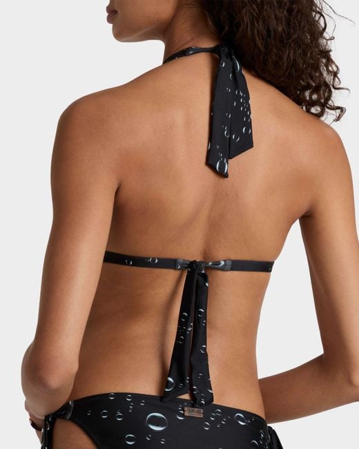 Vilebrequin Black Halter Bikini Top Bubble 3D