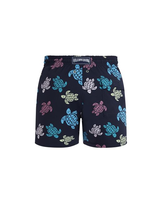 Vilebrequin Blue Stretch Short Swim Shorts Tortues Multicolores for men