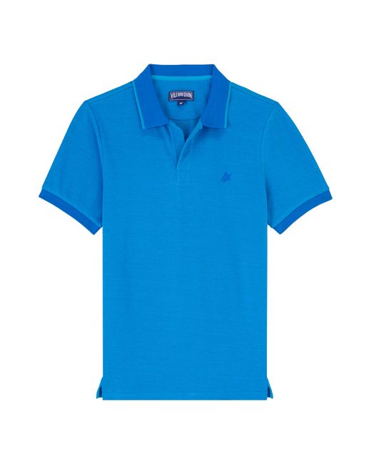 Vilebrequin Blue Cotton Polo Solid for men