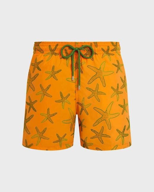 Maillot De Bain Homme Brodé Starlettes Vilebrequin pour homme en coloris Orange