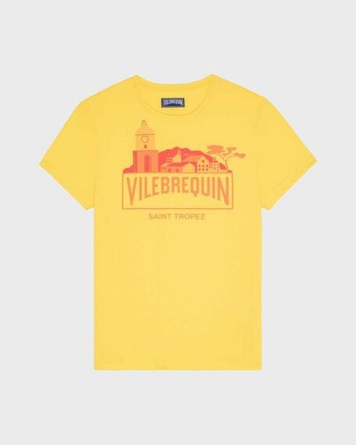 Vilebrequin Yellow Organic Cotton T-Shirt City for men