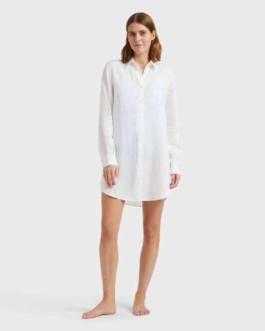 Vilebrequin Linen Shirt Dress Solid - Shirt Dress - Fragance - White - Size Xs