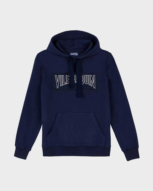 Vilebrequin Blue Cotton Hoodie Sweatshirt Solid for men