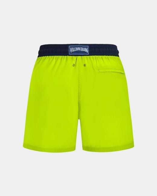 Vilebrequin Yellow Ultrafine Wool Swim Shorts Super 120's for men