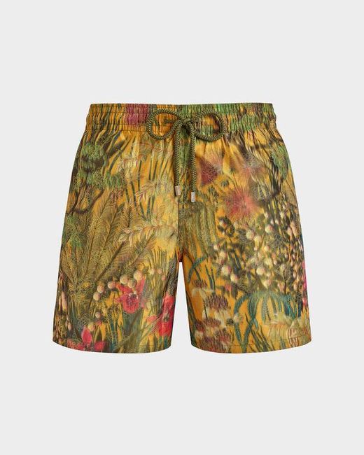 Vilebrequin Silk Swim Shorts Mystère - X Maison Bucol - Swimwear - Moopea - Green - Size S for men