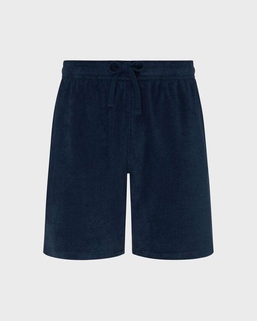 Vilebrequin Blue Terry Bermuda Shorts Solid