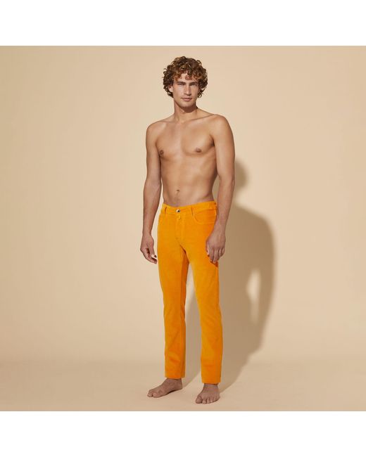 Vilebrequin Multicolor 5-pockets Corduroy Pants 1500 Lines for men