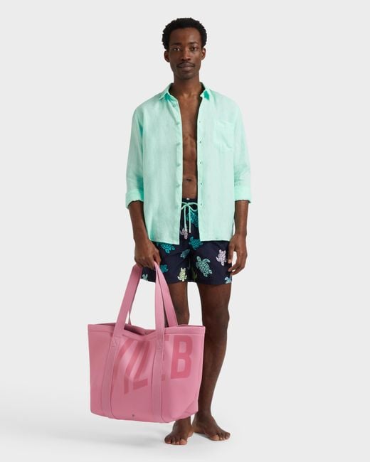 Vilebrequin Blue Swim Shorts Embroidered Tortue Multicolore for men