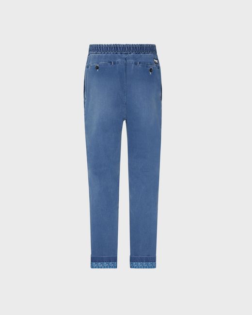 Vilebrequin Blue Denim Pants Turtles Net for men