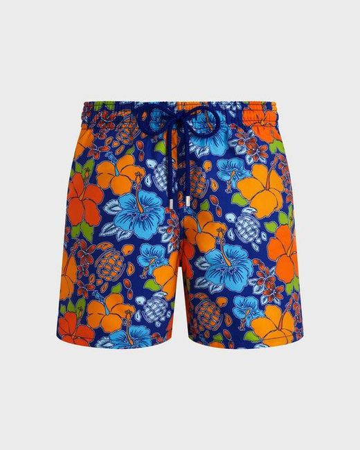 Vilebrequin Swim Shorts Tropical Turtle - Swimwear - Moorea - Blue - Size M for men