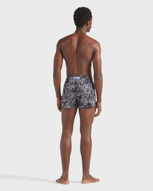 Vilebrequin Blue Short Swim Trunks Poulpes - Swimwear - Manta - Black - Size S for men