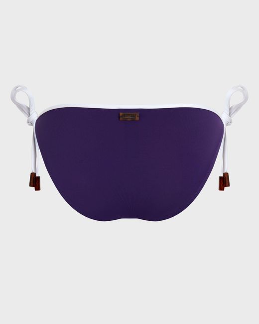 Vilebrequin Purple Side Tie Bikini Bottom Solid