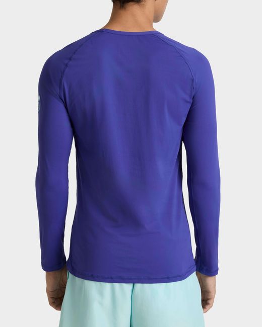 Vilebrequin Uv Protection Long Sleeves Rashguard Turtle - Rashguard - Regulary - Blue - Size Xs for men