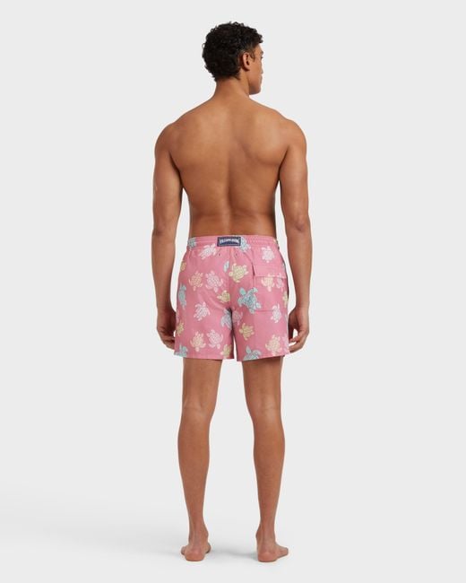 Vilebrequin Red Swim Shorts Tortues Multicolores for men