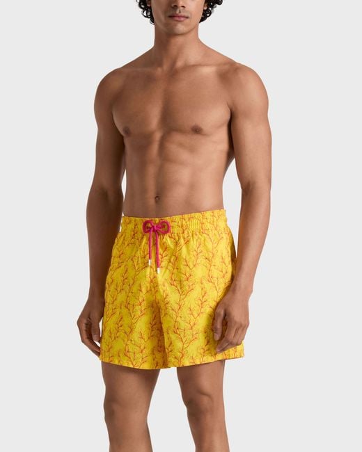 Vilebrequin Embroidered Swim Trunks X-ray Seaweed - Limited Edition - Swimwear - Mistral - Yellow - Size L for men