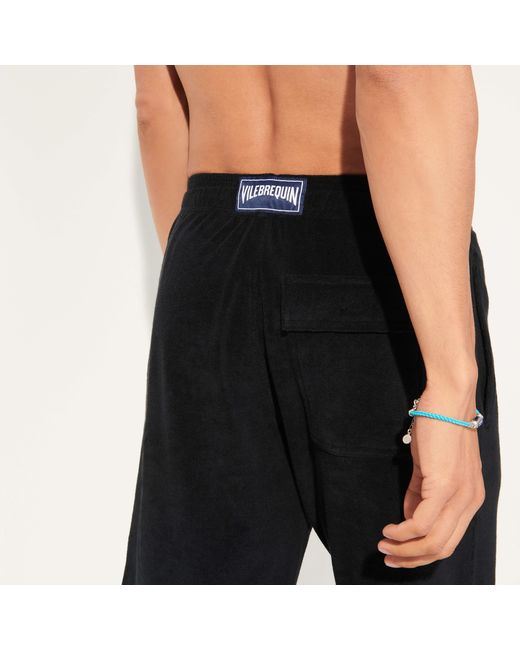Vilebrequin Blue Solid -bermudashorts Aus Frottee