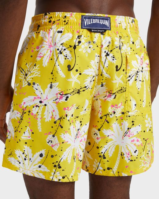 Vilebrequin Yellow Swim Shorts Hawai Splash for men