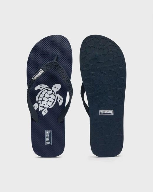 Vilebrequin Beach Flip Flops Turtle - Shoes - Copp - Blue - Size 40/41 for men
