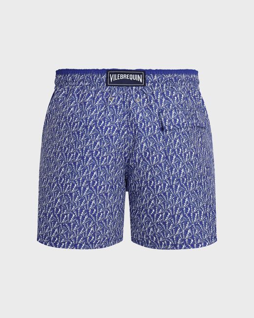Vilebrequin Blue Bicolor Swim Shorts Graphic Shells for men