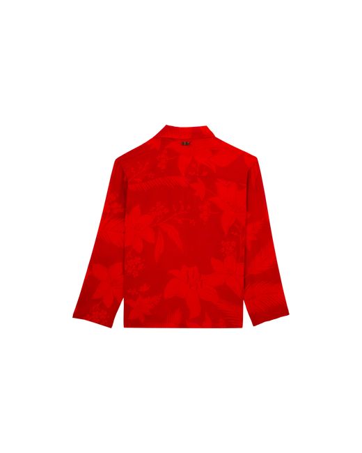 Vilebrequin Red Viscose Shirt Flower Power
