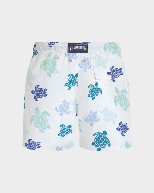 Vilebrequin Blue Swim Trunks Tortues Multicolores - Swimwear - Moorea - White - Size Xs for men