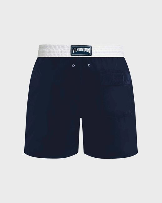 Vilebrequin Blue Embroidered Swim Shorts Sunny Topolino for men