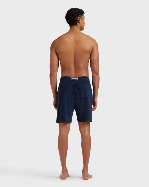 Vilebrequin Blue Terry Bermuda Shorts Solid
