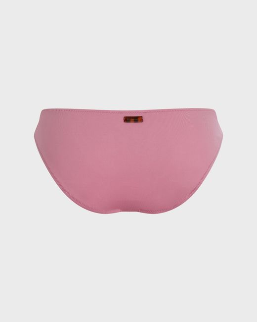Vilebrequin Pink Mid Rise Bikini Bottom Solid