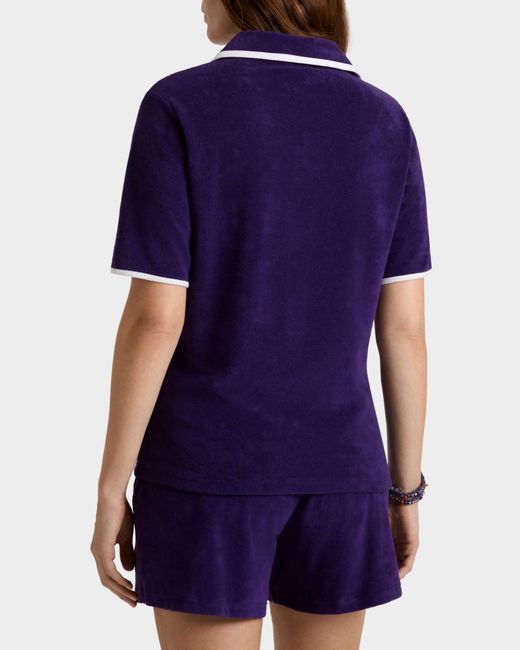 Vilebrequin Blue Terry Polo Solid