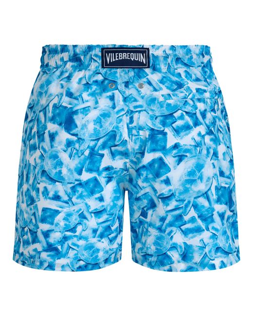 Vilebrequin Blue Ultra-light And Packable Swim Shorts Iced Turtles for men