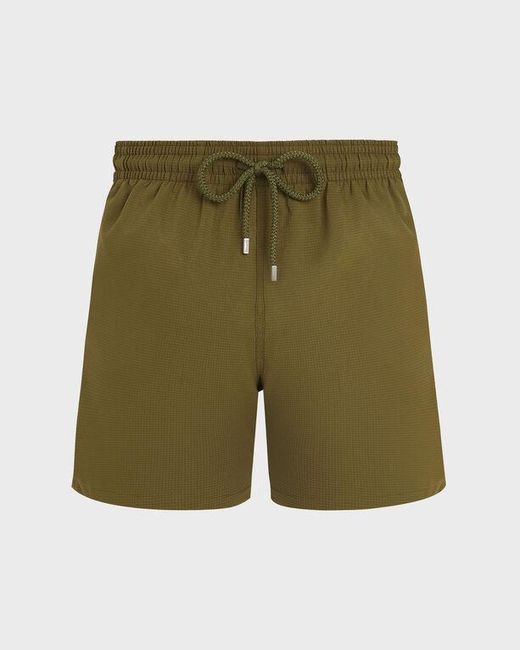 Vilebrequin Green Micro-Perforated Ultra-Light And Packable Swim Shorts Solid for men