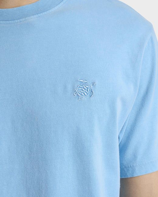 Vilebrequin Blue Mineral Dye Cotton T-Shirt for men